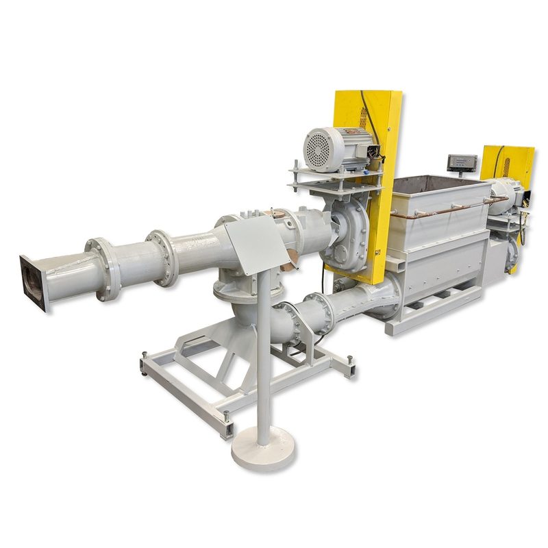 Filter-press cake extruder re-engineered as a batch pugmill: after