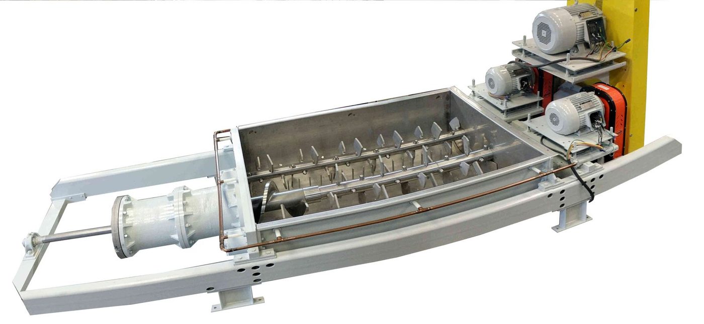 Starkey pugmill extruder with feed hopper